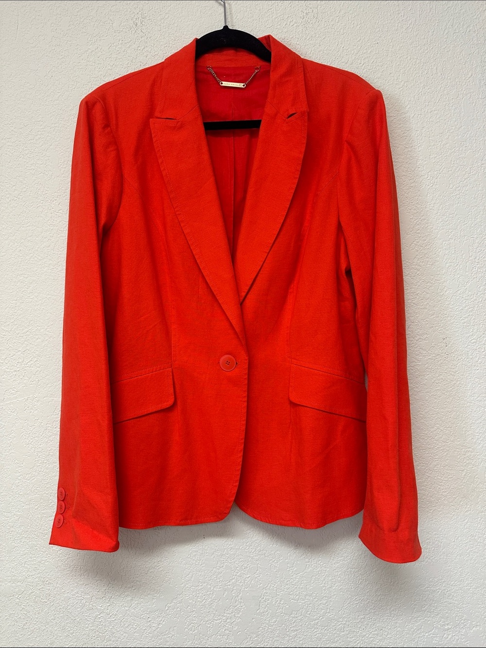 Trina Turk Women's linen Single-Button Blazer size 12